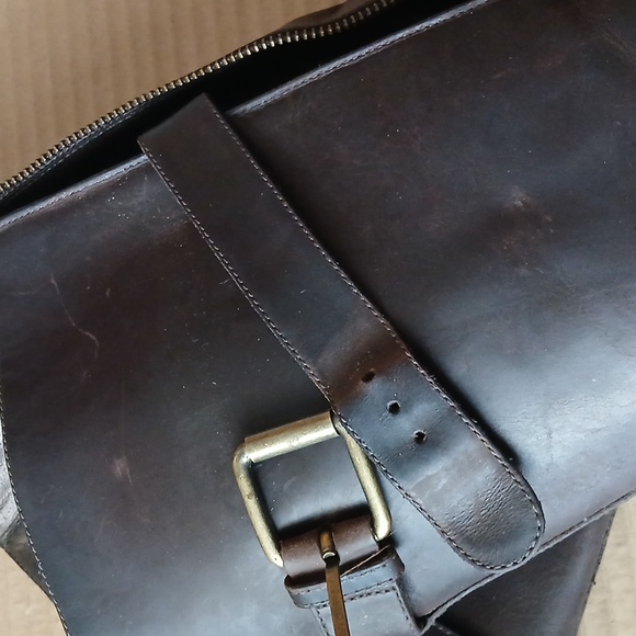 Cole Haan Tall Brown Oiled Distressed Leather Boots Womens 8.5B - Picture 7 of 10